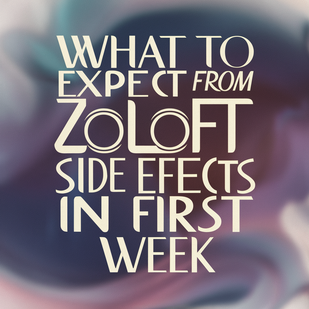 Zoloft side effects in the first week 