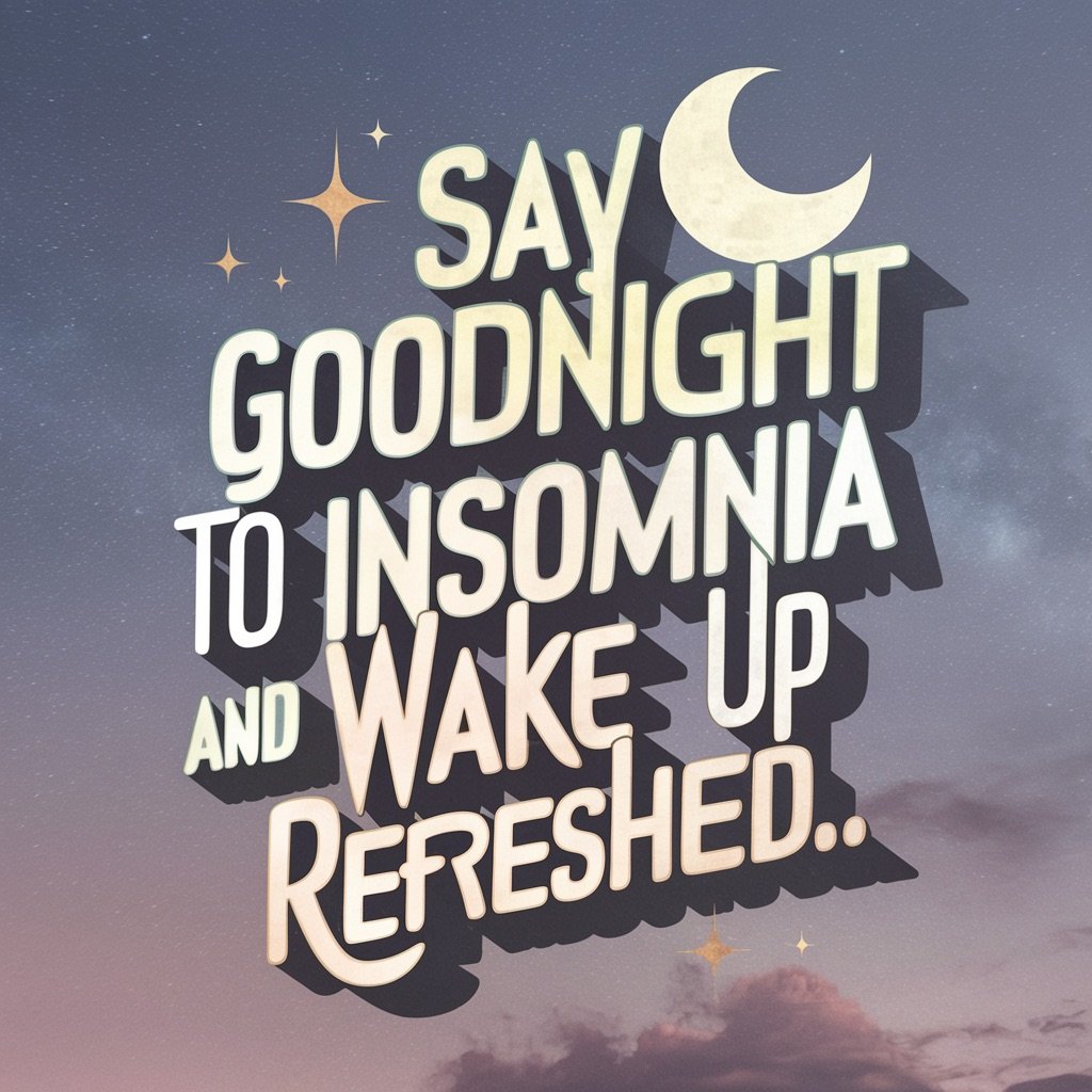 Say goodnight to insomnia 