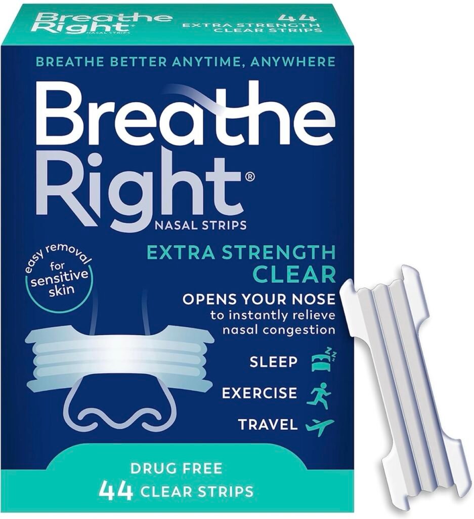 Breathe right strips to open up your nose to sleep better 