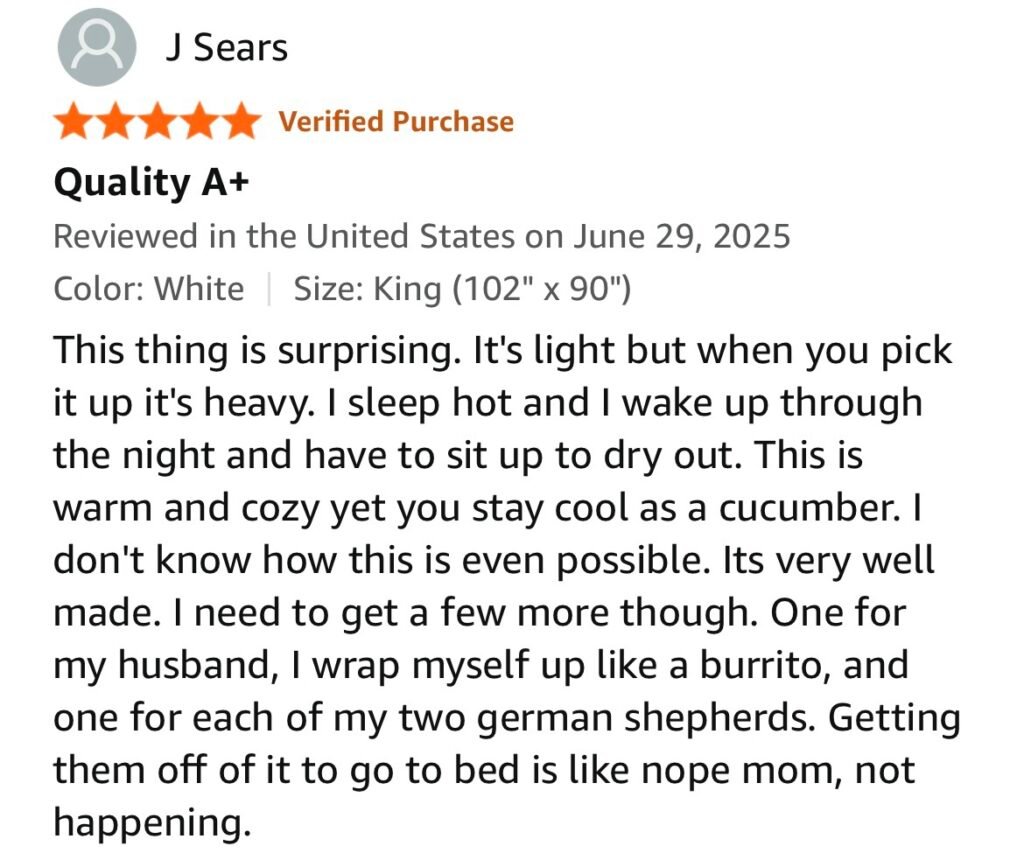 Best rated blanket for hot sleepers 