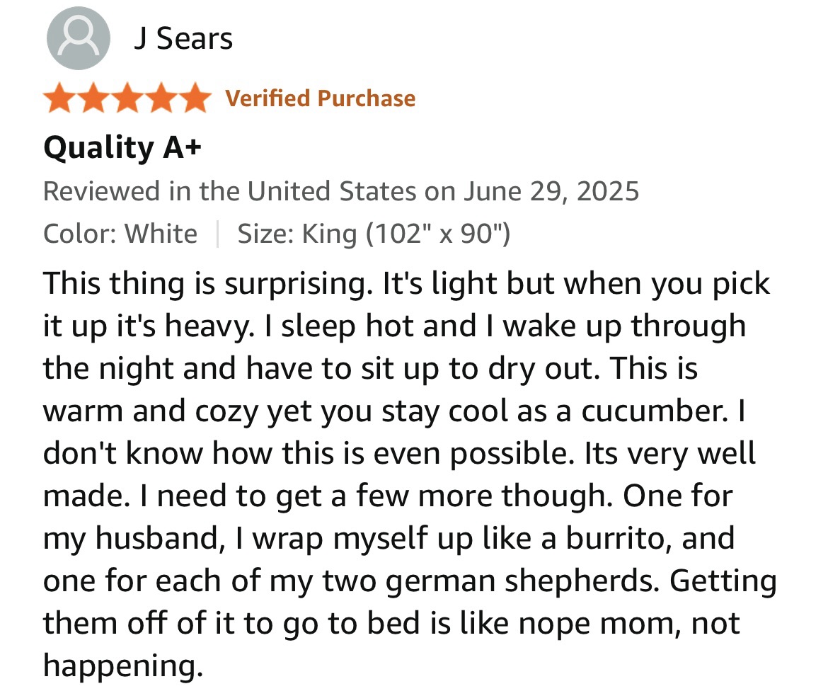 Best rated blanket for hot sleepers