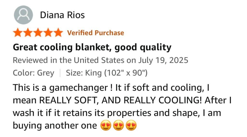 Cooling blanket review 